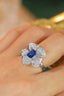 14K GOLD 2.20 CTW NATURAL SAPPHIRE & DIAMOND RING