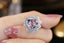 14K GOLD 3.7 CTW NATURAL MORGANITE & DIAMOND RING