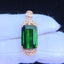 14K GOLD 9.38 CTW NATURAL TOURMALINE & DIAMOND PENDANT