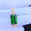 14K GOLD 9.38 CTW NATURAL TOURMALINE & DIAMOND PENDANT