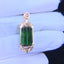 14K GOLD 9.38 CTW NATURAL TOURMALINE & DIAMOND PENDANT