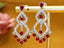 14K GOLD 4.62 CTW NATURAL RUBY & DIAMOND EARRINGS