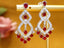 14K GOLD 4.62 CTW NATURAL RUBY & DIAMOND EARRINGS