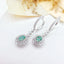 14K GOLD 1.92 CTW NATURAL GREEN DIAMOND & DIAMOND EARRINGS