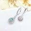 14K GOLD 1.92 CTW NATURAL GREEN DIAMOND & DIAMOND EARRINGS