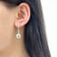 14K GOLD 1.92 CTW NATURAL GREEN DIAMOND & DIAMOND EARRINGS