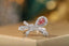 14K GOLD 0.46 CTW NATURAL PINK DIAMOND & DIAMOND RING