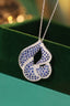 14K GOLD 2.00 CTW NATURAL SAPPHIRE & DIAMOND NECKLACE