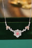 14K GOLD 0.85 CTW NATURAL PINK DIAMOND & DIAMOND NECKLACE