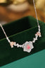 14K GOLD 0.85 CTW NATURAL PINK DIAMOND & DIAMOND NECKLACE