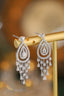 14K GOLD 1.6 CT NATURAL H DIAMOND EARRINGS