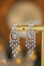 14K GOLD 1.6 CT NATURAL H DIAMOND EARRINGS