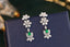 14K GOLD 0.92 CTW VIVID GREEN NATURAL EMERALD & DIAMOND EARRINGS