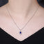 14K GOLD 0.91 CTW NATURAL SAPPHIRE & DIAMOND PENDANT