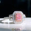 GIA CERTIFIED 14K GOLD 0.96 CTW NATURAL PINK DIAMOND & DIAMOND RING