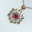 14K GOLD 0.72 CTW VIVID RED NATURAL RUBY & DIAMOND PENDANT