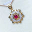 14K GOLD 0.72 CTW VIVID RED NATURAL RUBY & DIAMOND PENDANT