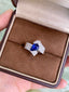 14K GOLD 1.30 CTW NATURAL SAPPHIRE & DIAMOND RING