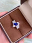 14K GOLD 1.30 CTW NATURAL SAPPHIRE & DIAMOND RING