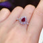 14K GOLD 1.42 CTW VIVID RED NATURAL RUBY & DIAMOND RING