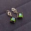 14K GOLD 3.40 CTW NATURAL TOURMALINE & DIAMOND EARRINGS