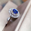 14K GOLD 1.66 CTW NATURAL SAPPHIRE & DIAMOND RING