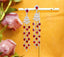 14K GOLD 5.90 CTW NATURAL RUBY & DIAMOND EARRINGS