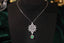 14K GOLD 2.79 CTW VIVID GREEN NATURAL EMERALD & DIAMOND NECKLACE