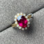 14K GOLD 3.1 CT NATURAL TOURMALINE & DIAMOND RING