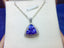 14K GOLD 5.2 CT NATURAL TANZANITE & DIAMOND PENDANT