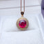 14K GOLD 2.75 CT NATURAL TOURMALINE & DIAMOND PENDANT