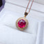 14K GOLD 2.75 CT NATURAL TOURMALINE & DIAMOND PENDANT