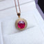 14K GOLD 2.75 CT NATURAL TOURMALINE & DIAMOND PENDANT