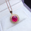 14K GOLD 2.75 CT NATURAL TOURMALINE & DIAMOND PENDANT