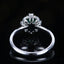 14K GOLD 0.62 CTW VIVID GREEN NATURAL EMERALD & DIAMOND RING