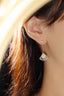 14K GOLD 0.80 CTW NATURAL YELLOW DIAMOND & DIAMOND EARRINGS