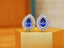 14K GOLD 1.42 CTW NATURAL SAPPHIRE & DIAMOND EARRINGS