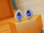 14K GOLD 1.42 CTW NATURAL SAPPHIRE & DIAMOND EARRINGS