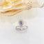 14K GOLD 0.56 CTW NATURAL BLUE DIAMOND & DIAMOND RING