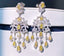 14K GOLD 3.29 CTW NATURAL YELLOW DIAMOND & DIAMOND EARRINGS