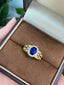 14K GOLD 1.26 CTW NATURAL SAPPHIRE & DIAMOND RING