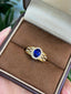 14K GOLD 1.26 CTW NATURAL SAPPHIRE & DIAMOND RING