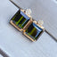 14K GOLD 3.64 CTW NATURAL TOURMALINE & DIAMOND EARRINGS