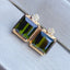 14K GOLD 3.64 CTW NATURAL TOURMALINE & DIAMOND EARRINGS