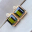 14K GOLD 3.64 CTW NATURAL TOURMALINE & DIAMOND EARRINGS