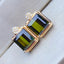 14K GOLD 3.64 CTW NATURAL TOURMALINE & DIAMOND EARRINGS