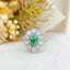 14K GOLD 2.29 CTW NATURAL GREEN DIAMOND & DIAMOND RING/PENDANT