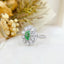 14K GOLD 2.29 CTW NATURAL GREEN DIAMOND & DIAMOND RING/PENDANT