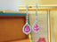 14K GOLD 2.22 CTW NATURAL PADPARADSCHA SAPPHIRE & DIAMOND EARRINGS