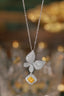 14K GOLD 0.75 CT NATURAL YELLOW DIAMOND & DIAMOND NECKLACE